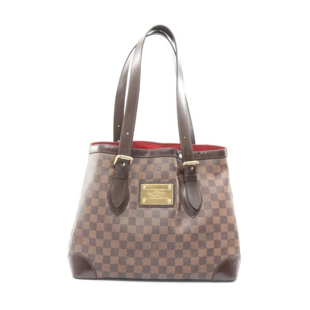 Louis Vuitton Bag Hampstead Canvas Tote Brown Leather Damier - Picture 2 of 10